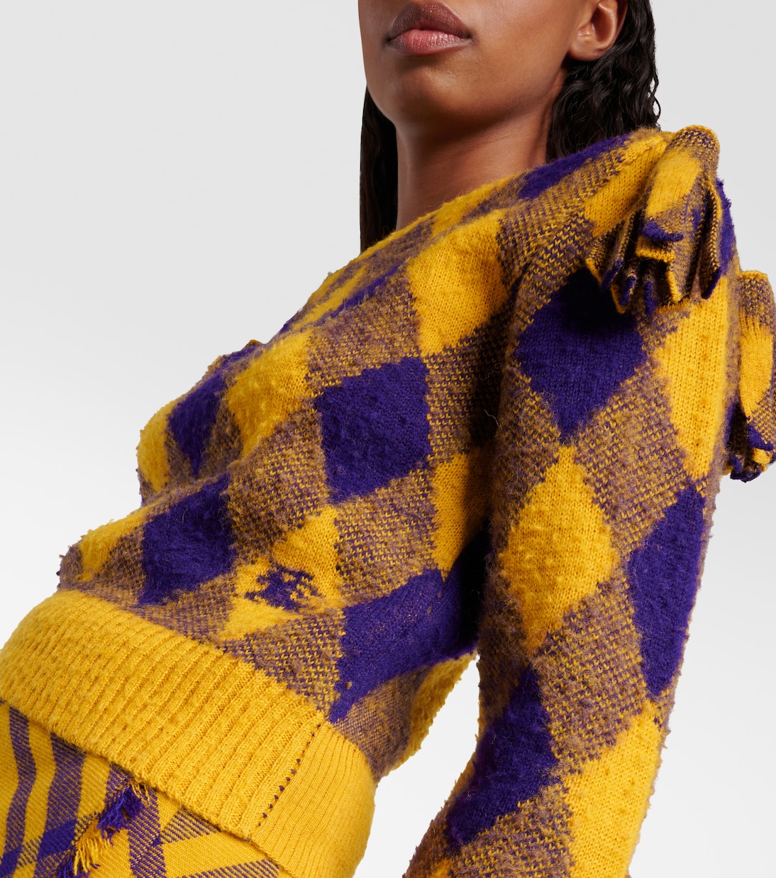 Pullover Argyle in lana jacquard | Burberry