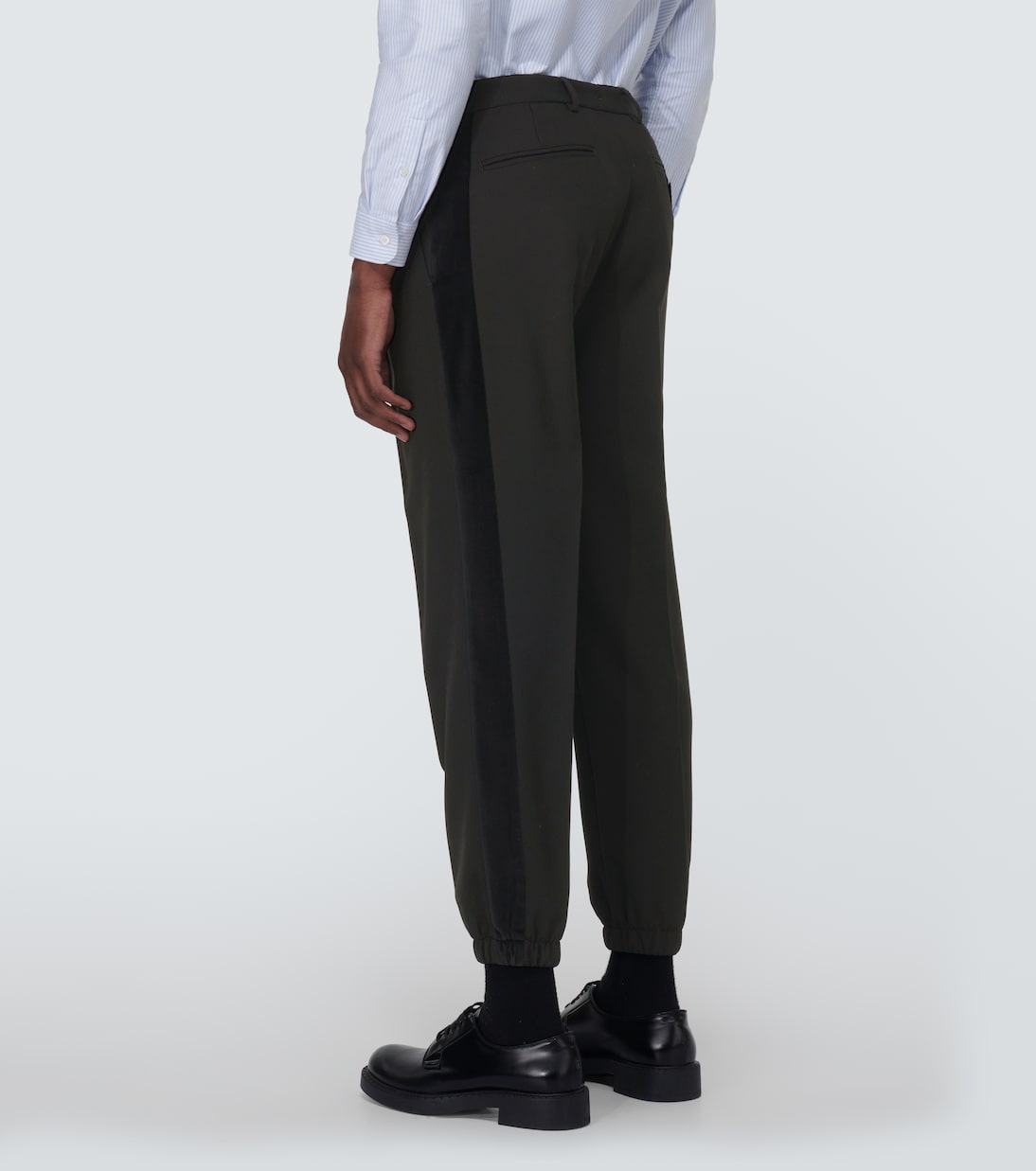Wool gabardine slim pants | Prada