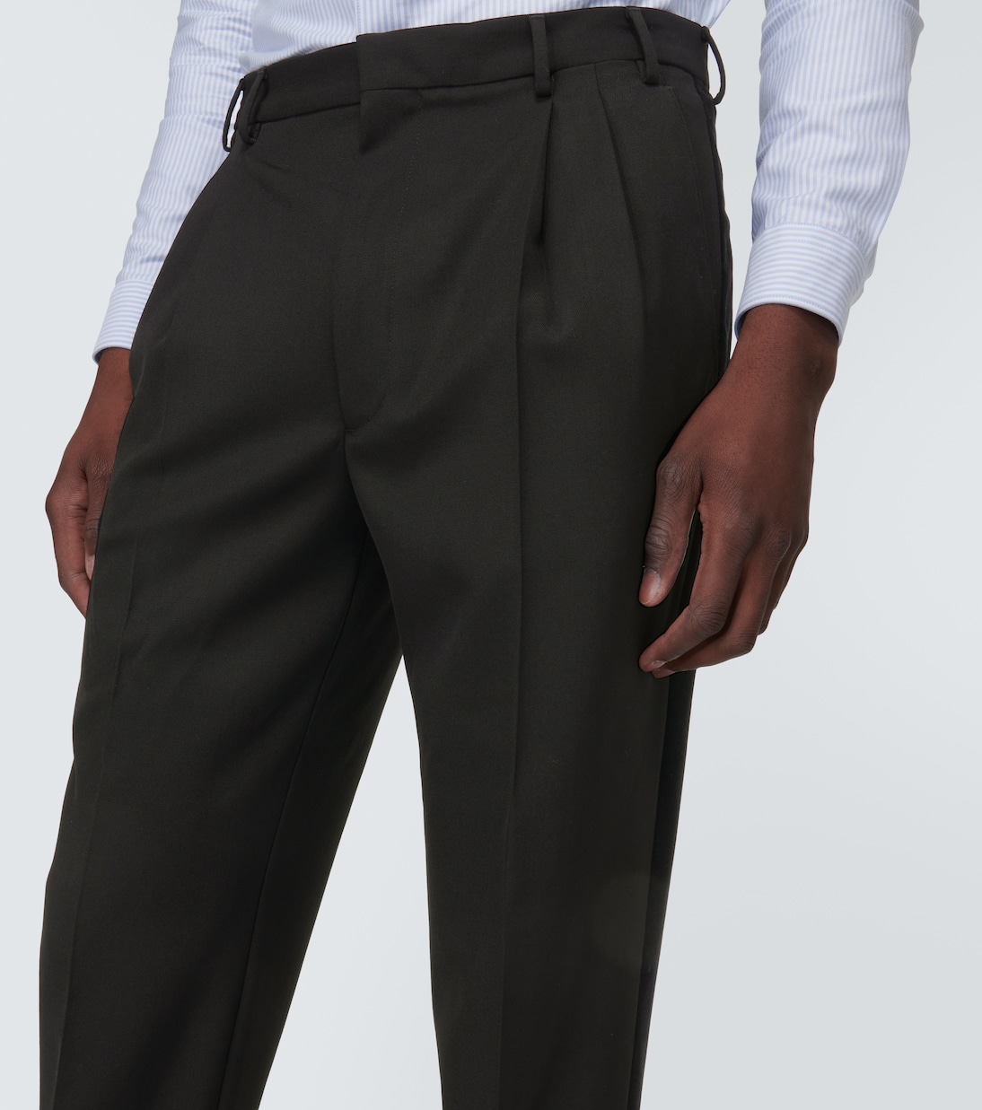 Wool gabardine slim pants | Prada