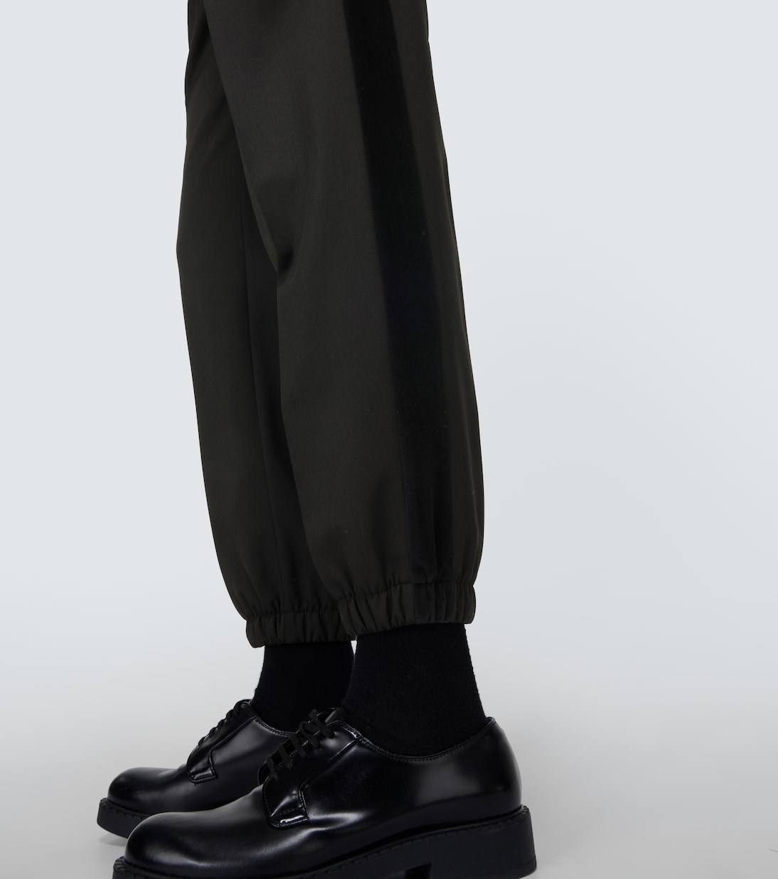 Wool gabardine slim pants | Prada