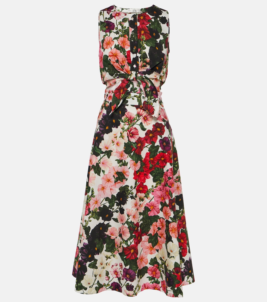 Vestido midi de mezcla de algodón floral | Oscar de la Renta