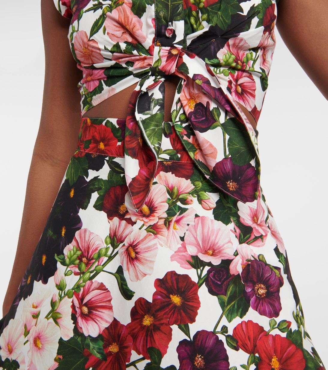Vestido midi de mezcla de algodón floral | Oscar de la Renta