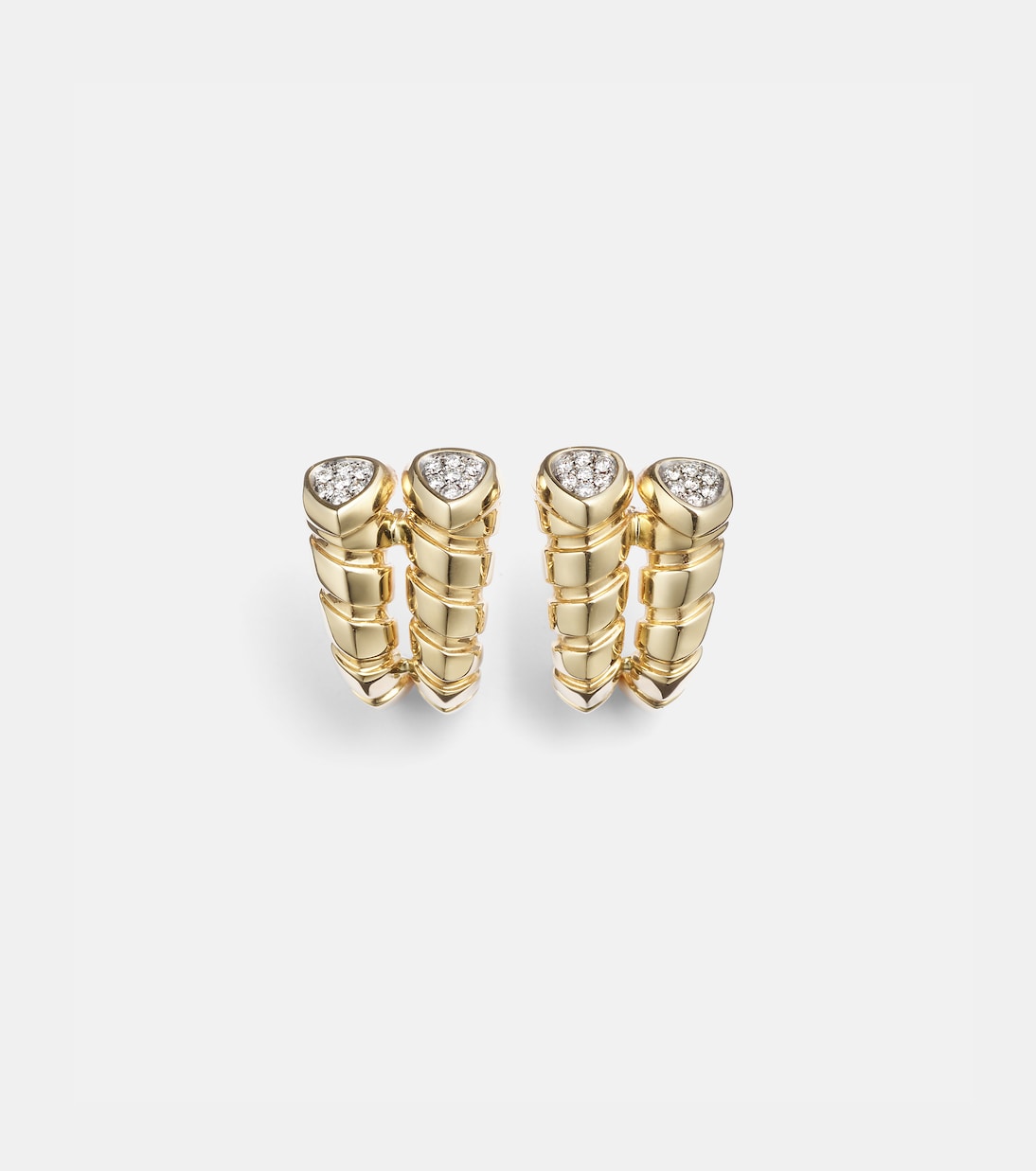Orecchini in oro 18kt con diamanti - Collezione Trisolina by MARINA B, stile giovane e raffinato