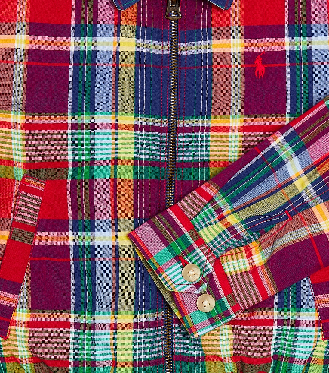 Plaid cotton jacket | Polo Ralph Lauren Kids