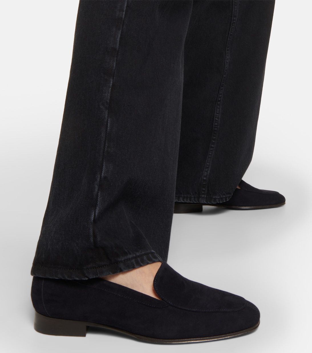 Mocassini Sophie in suede | The Row