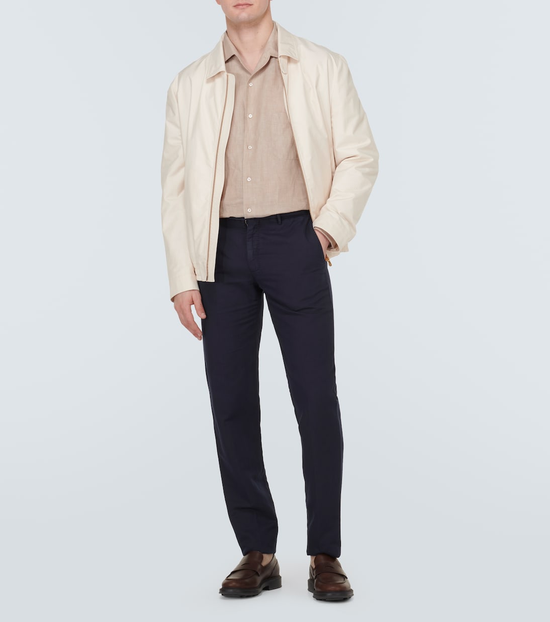 Pantalones chinos de lino y algodón | Incotex
