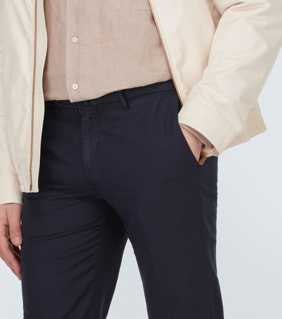 Pantalones chinos de lino y algodón | Incotex