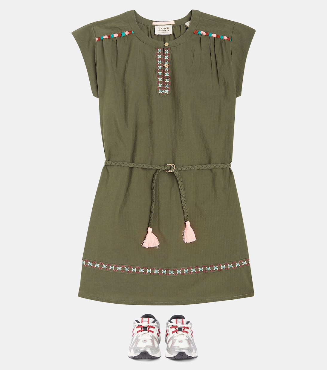 Robe Neon Pop brodée en coton | Scotch & Soda Kids
