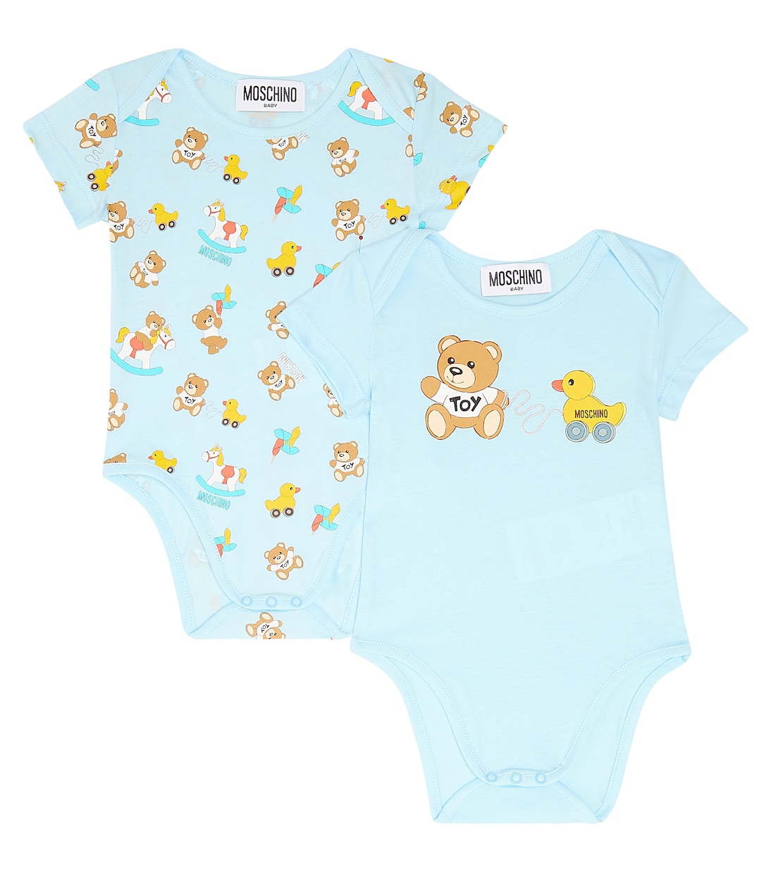 Bébé – Set de 2 bodys imprimés en coton | Moschino Kids