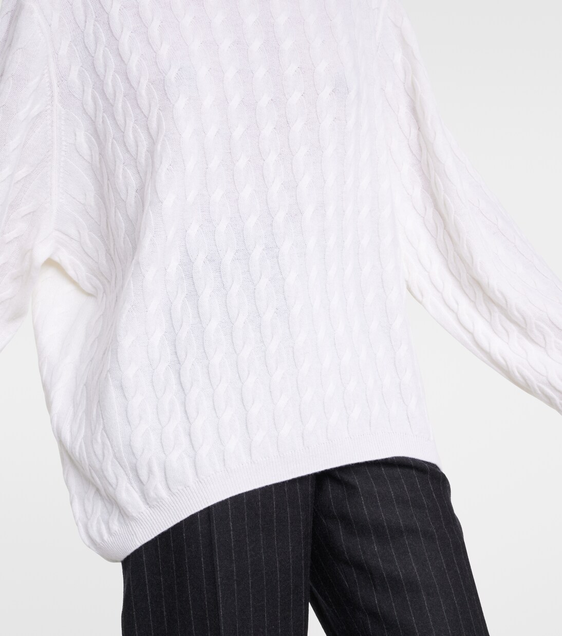 Jersey en punto trenzado de lana y cachemir | Jardin des Orangers