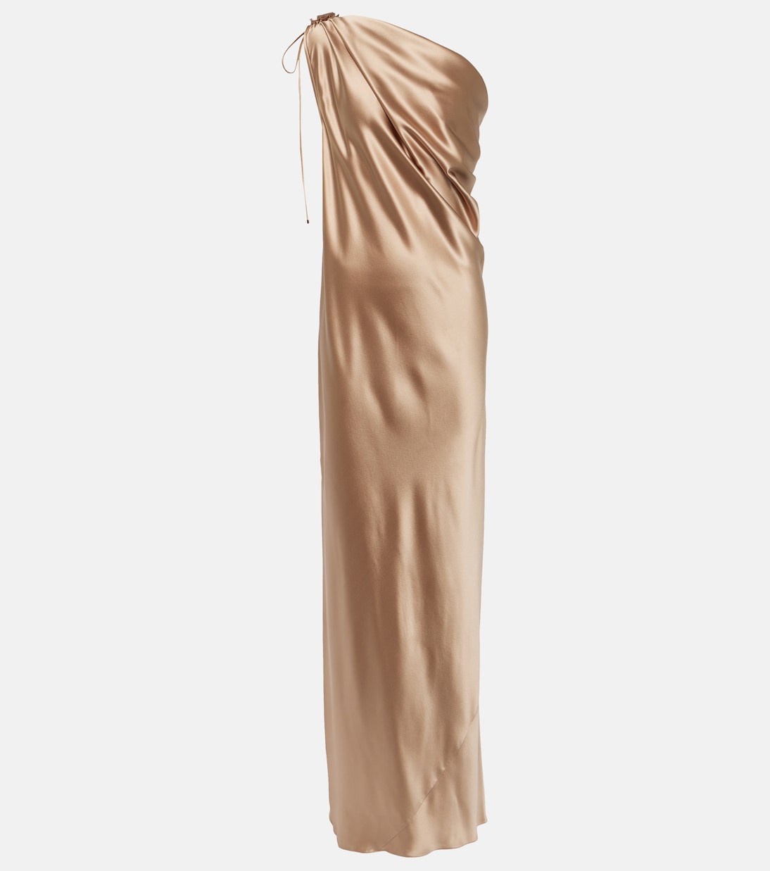 One-Shoulder-Robe Opera aus Seidensatin | Max Mara