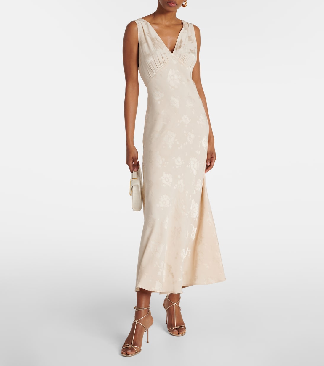 Robe midi de mariée Sandrine à fleurs | Rixo