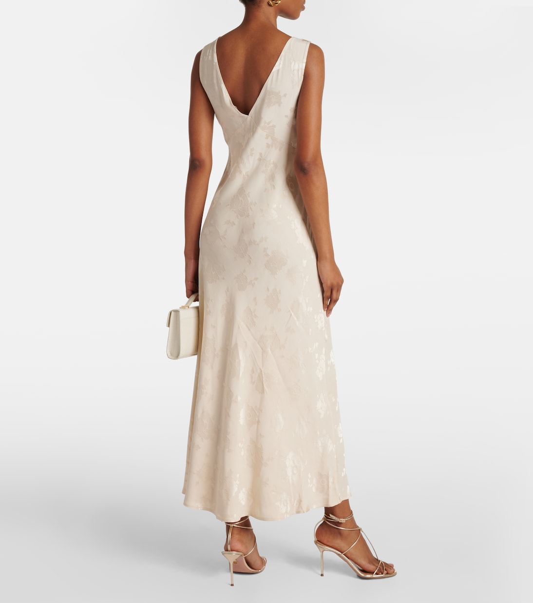 Robe midi de mariée Sandrine à fleurs | Rixo