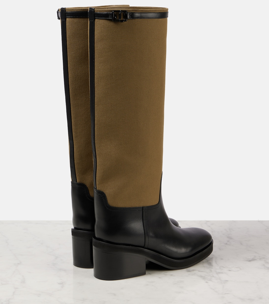 Stiefel Yasmin aus Leder und Canvas | Jimmy Choo
