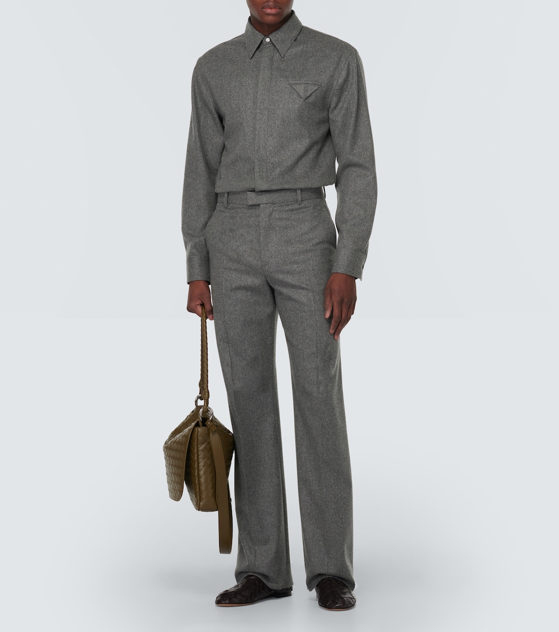Gerade Hose aus Wollflanell | Bottega Veneta