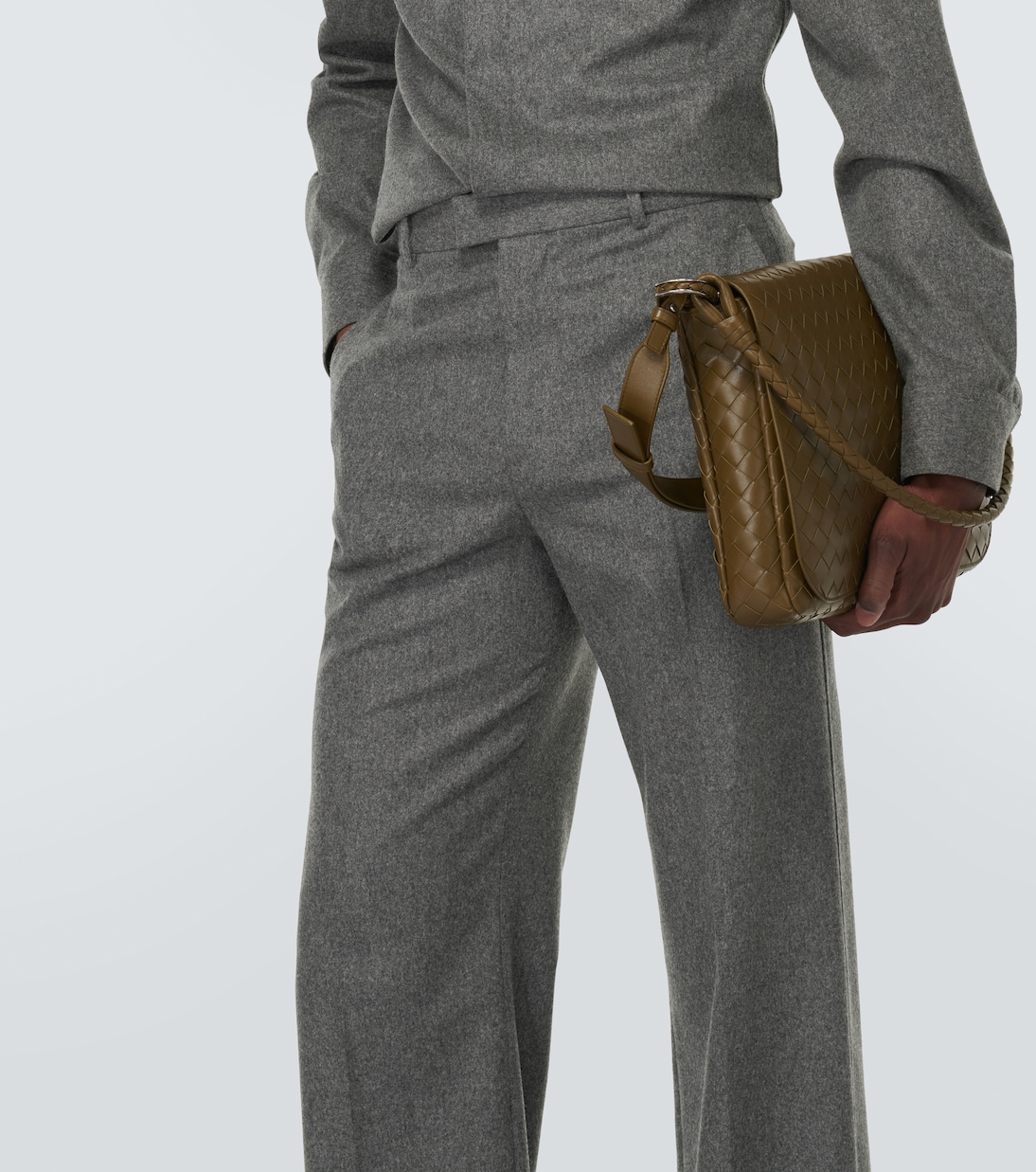 Gerade Hose aus Wollflanell | Bottega Veneta