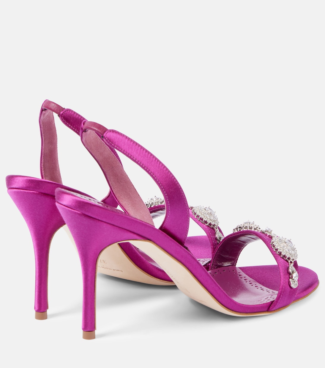 Sandali Lamisan in raso con cristalli | Manolo Blahnik