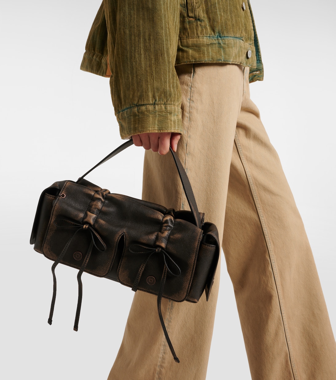 Schultertasche Multipocket aus Leder | Acne Studios