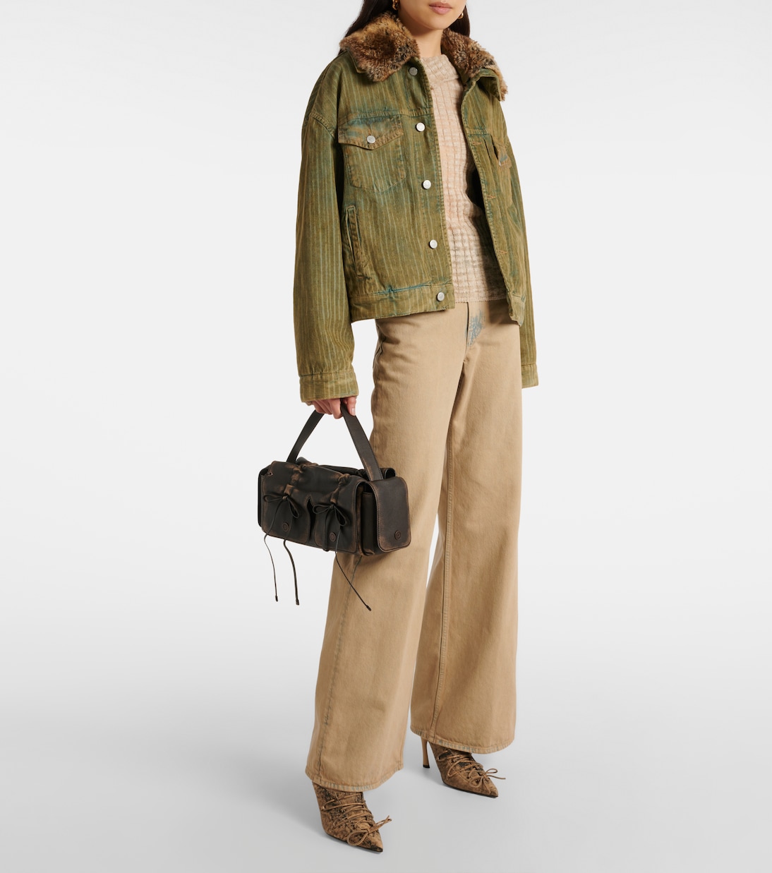 Schultertasche Multipocket aus Leder | Acne Studios