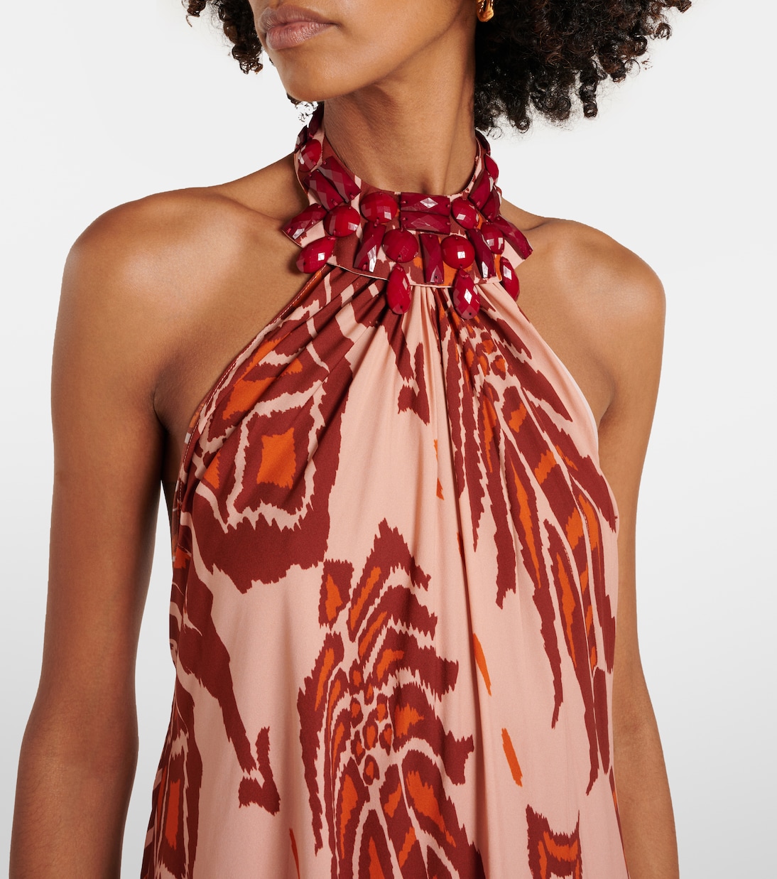Bedruckte Robe aus Seide | Johanna Ortiz