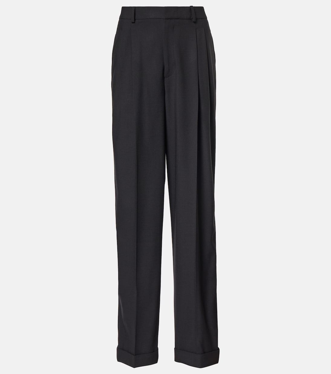 High-rise wool-blend straight pants | Polo Ralph Lauren