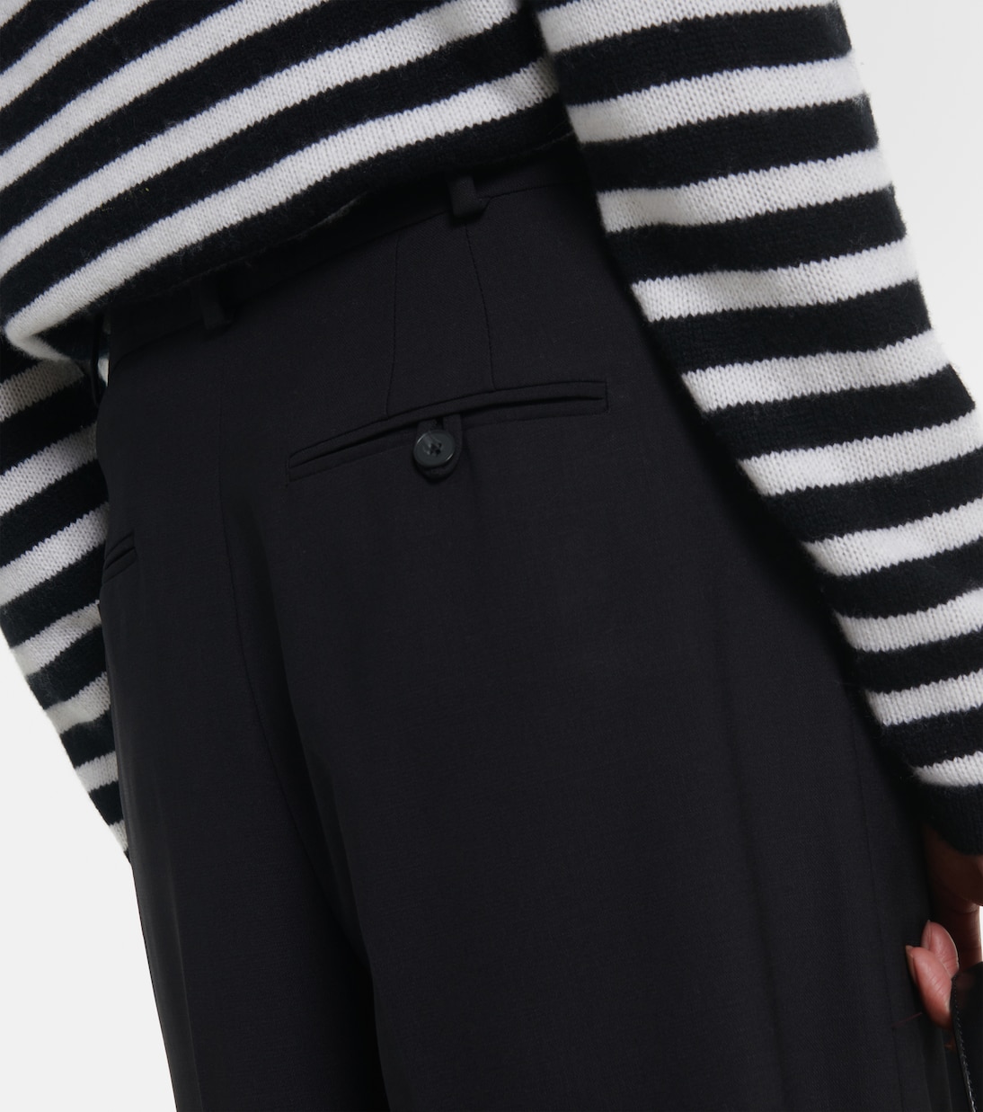 High-rise wool-blend straight pants | Polo Ralph Lauren