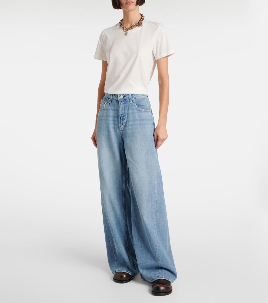 Jeans Helsinki a gamba larga e vita alta | AG Jeans