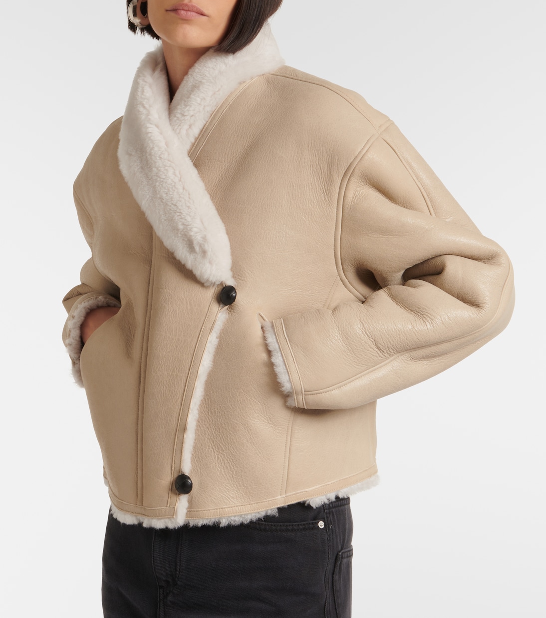 Chaqueta Eriana de piel con borrego | Isabel Marant