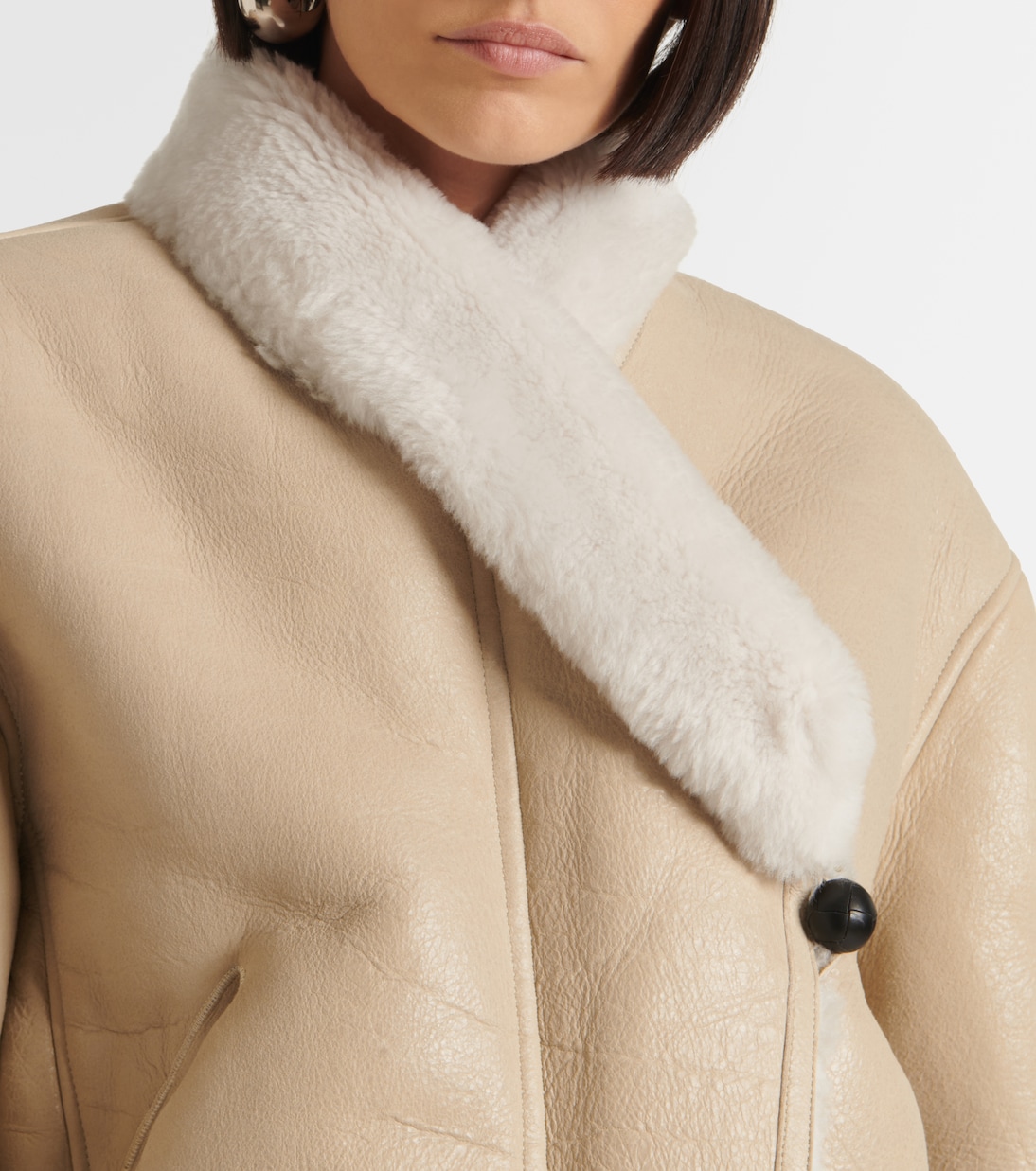 Chaqueta Eriana de piel con borrego | Isabel Marant