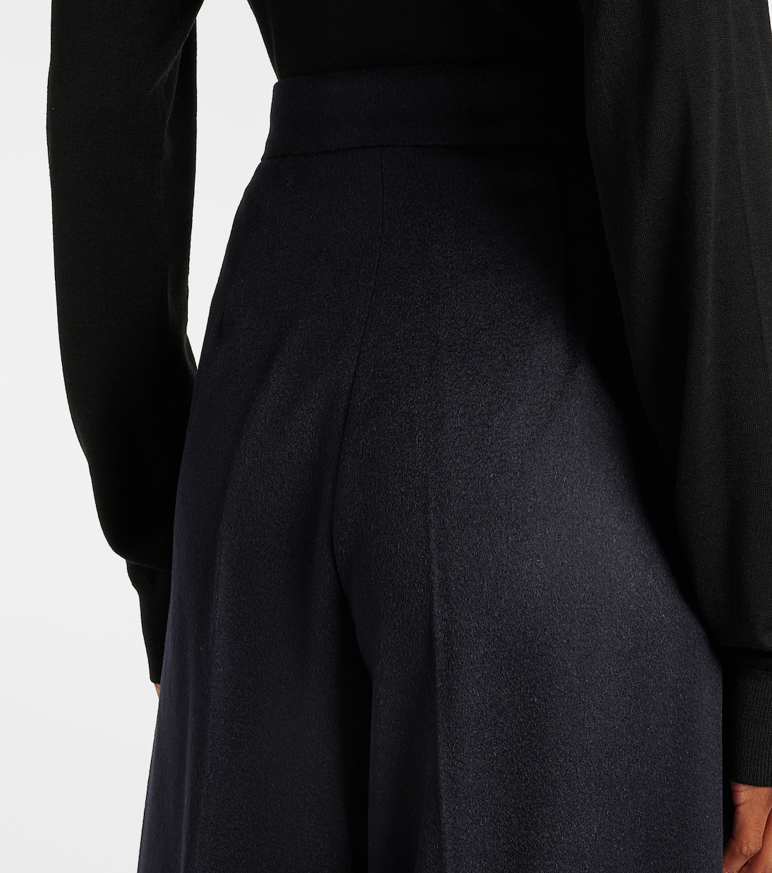 Weite High-Rise-Hose Fagus aus Wolle | Max Mara