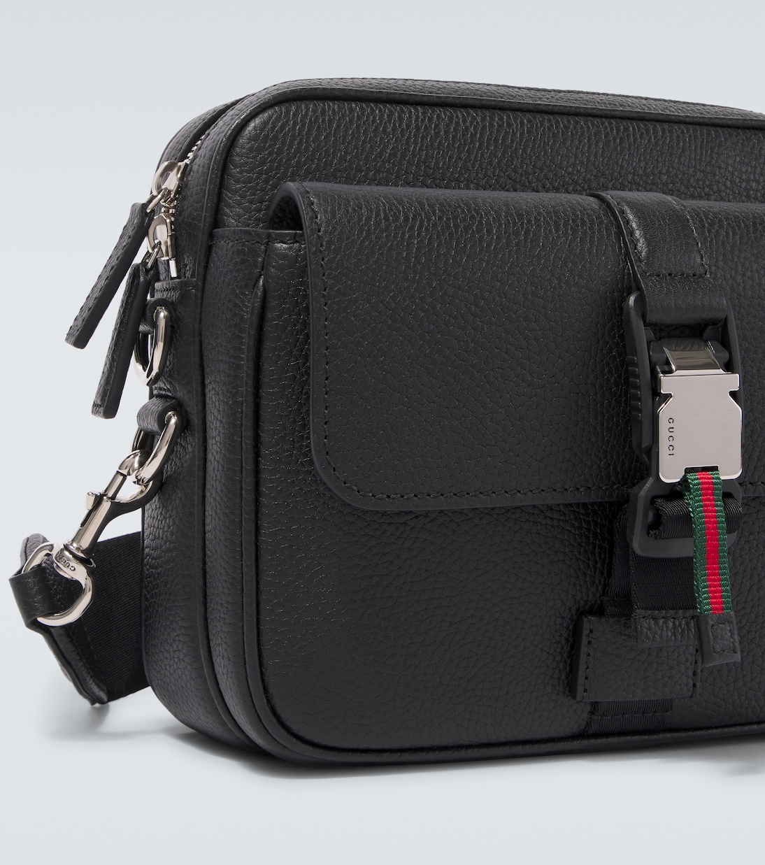 Messenger Bag Web Stripe Small aus Leder | Gucci