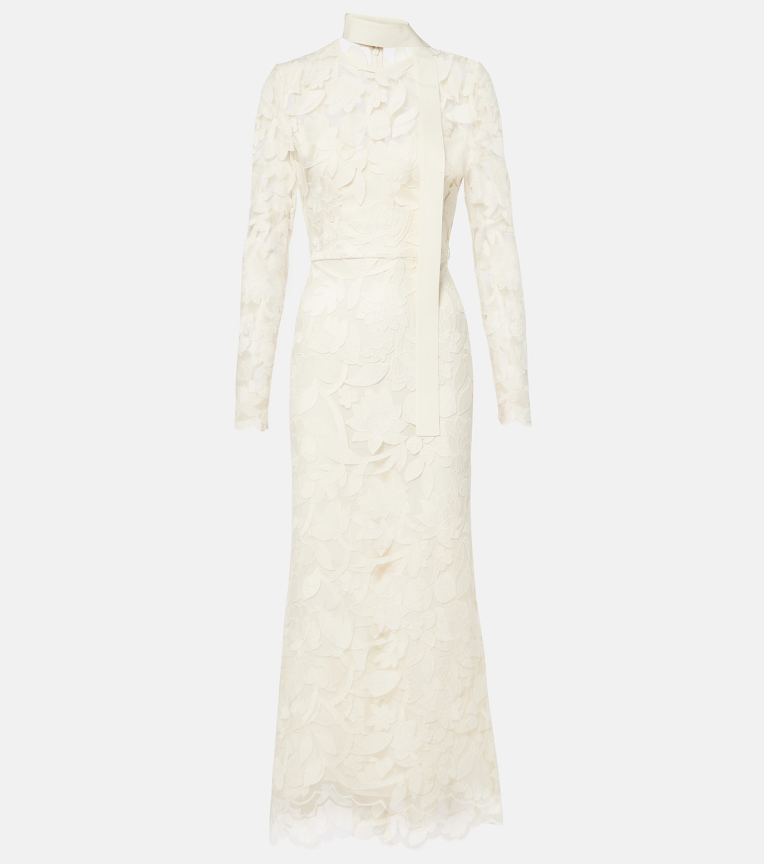 Abito midi in tulle con ricamo | Elie Saab
