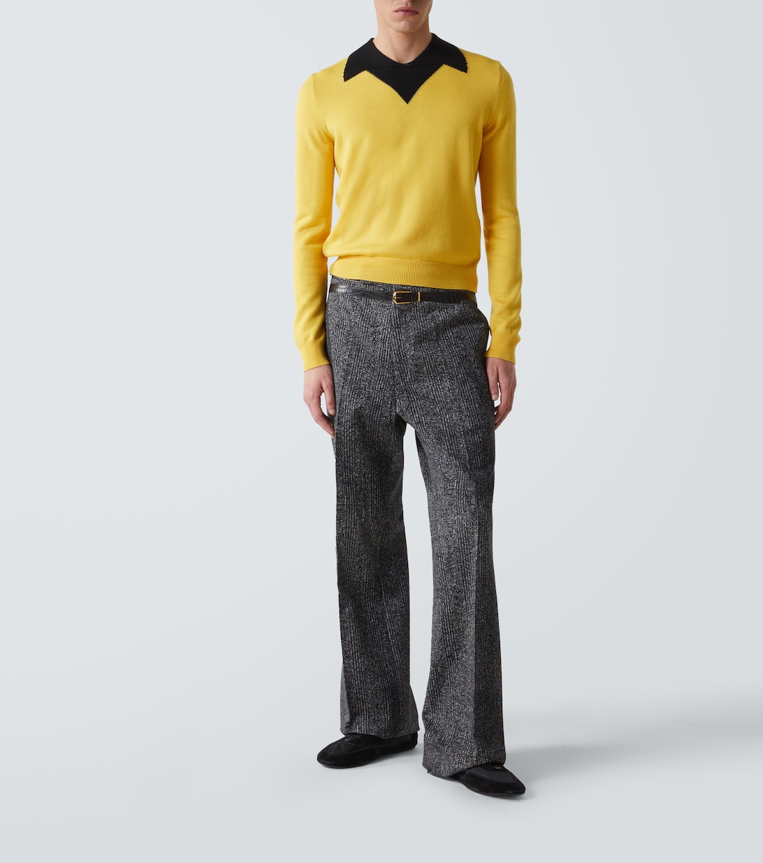 Pull Trompe l'œil en laine vierge | Prada