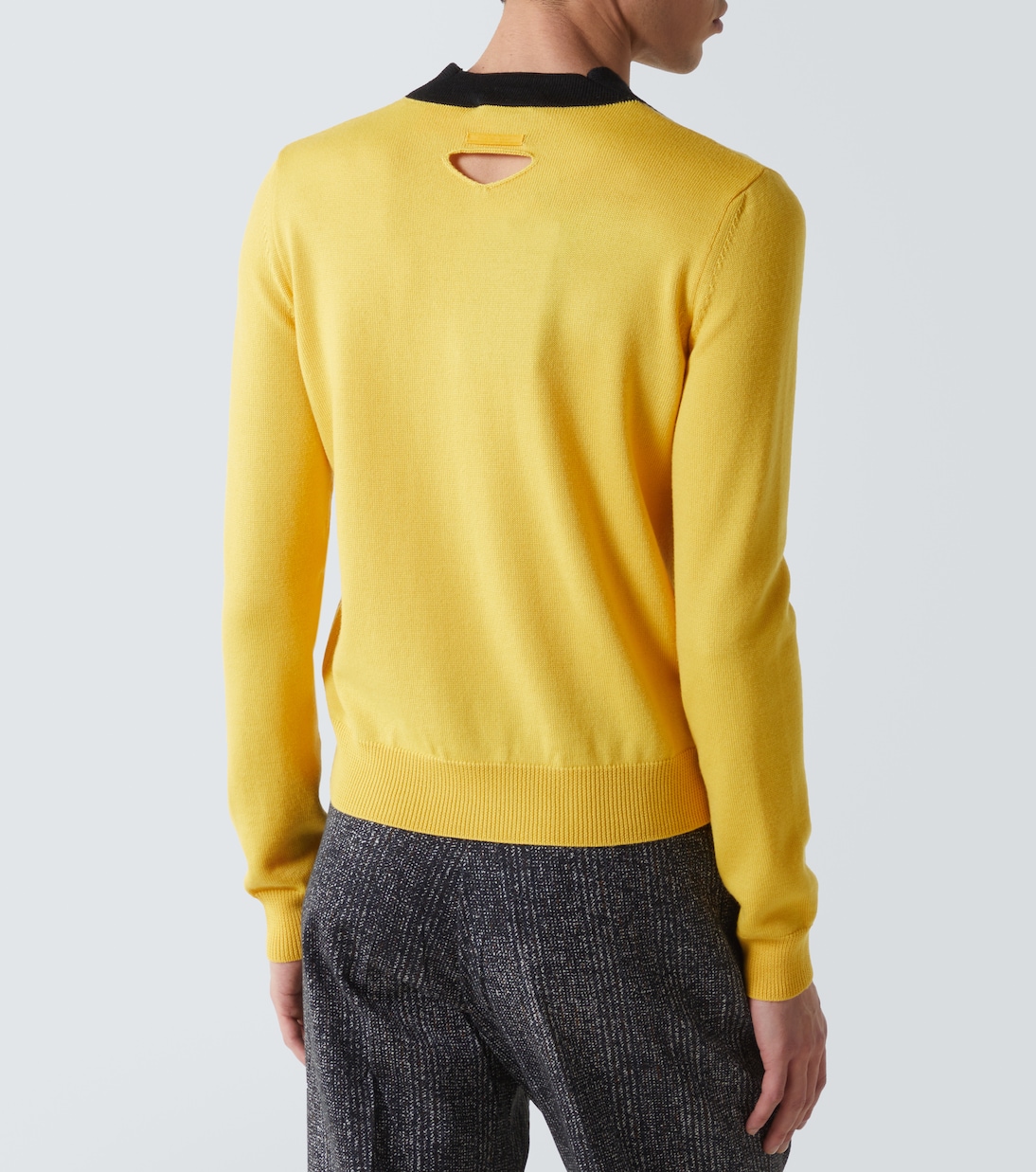 Pull Trompe l'œil en laine vierge | Prada