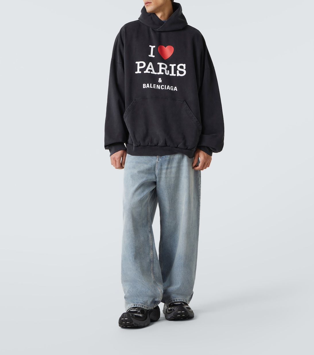 Felpa I Love Paris in cotone | Balenciaga