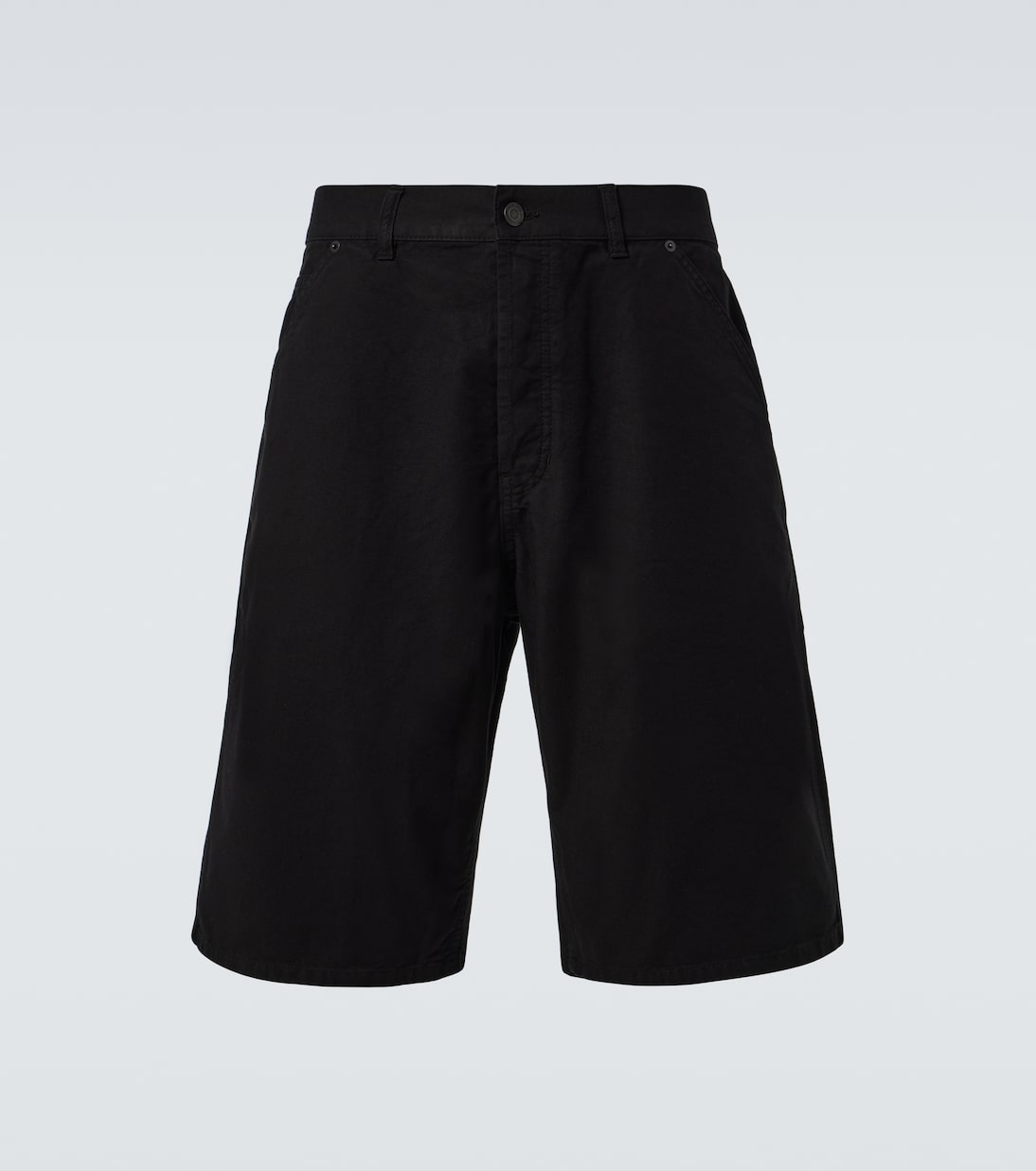 Mid-rise cotton twill Bermuda shorts | Saint Laurent