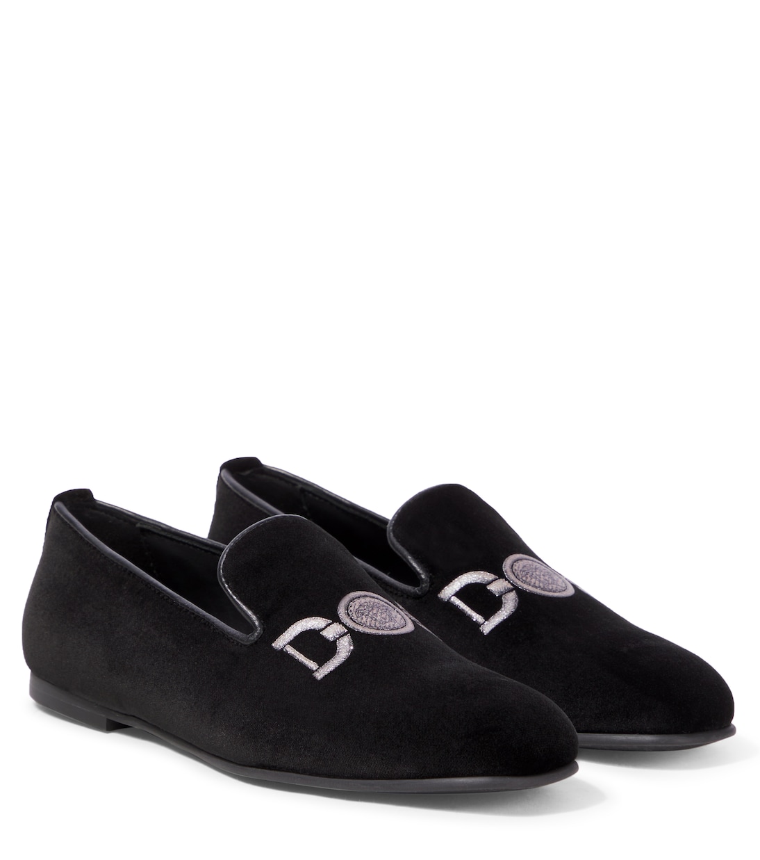 Medusa '95 embroidered velvet loafers | Versace Kids
