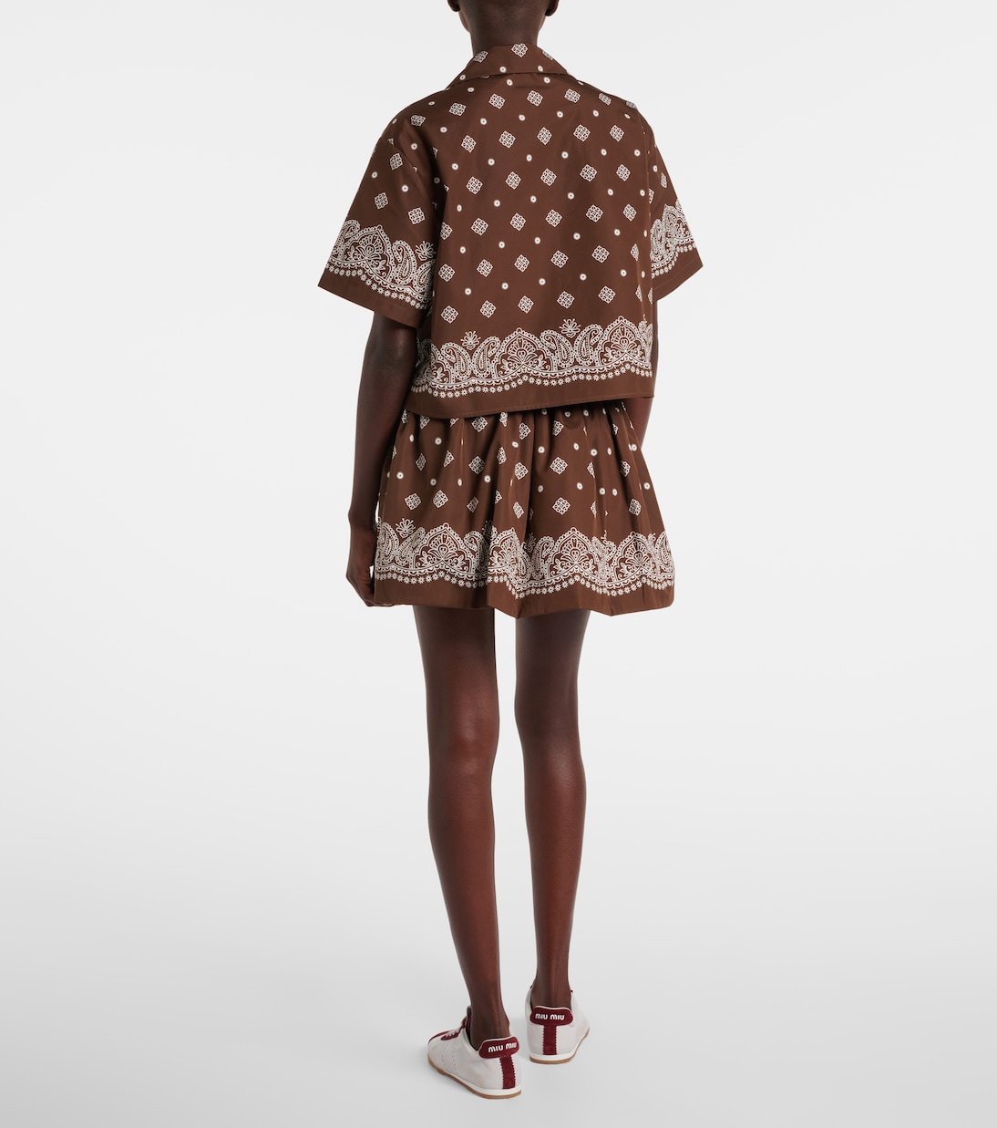 Camicia in cotone con stampa | Miu Miu