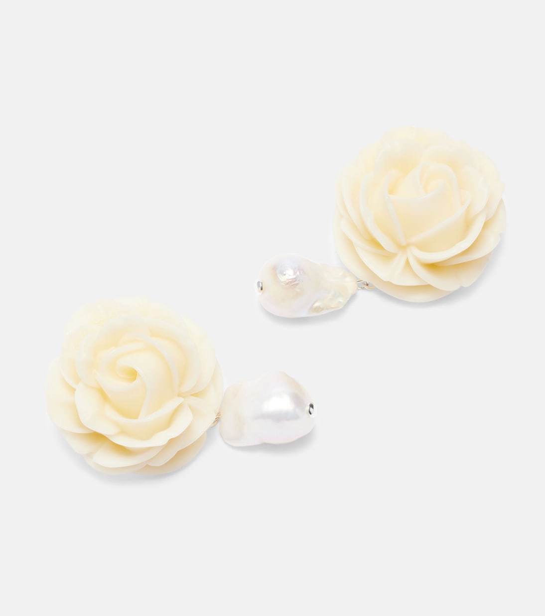 Boucles d’oreilles Rose en argent sterling et perles d’eau douce | Magda Butrym