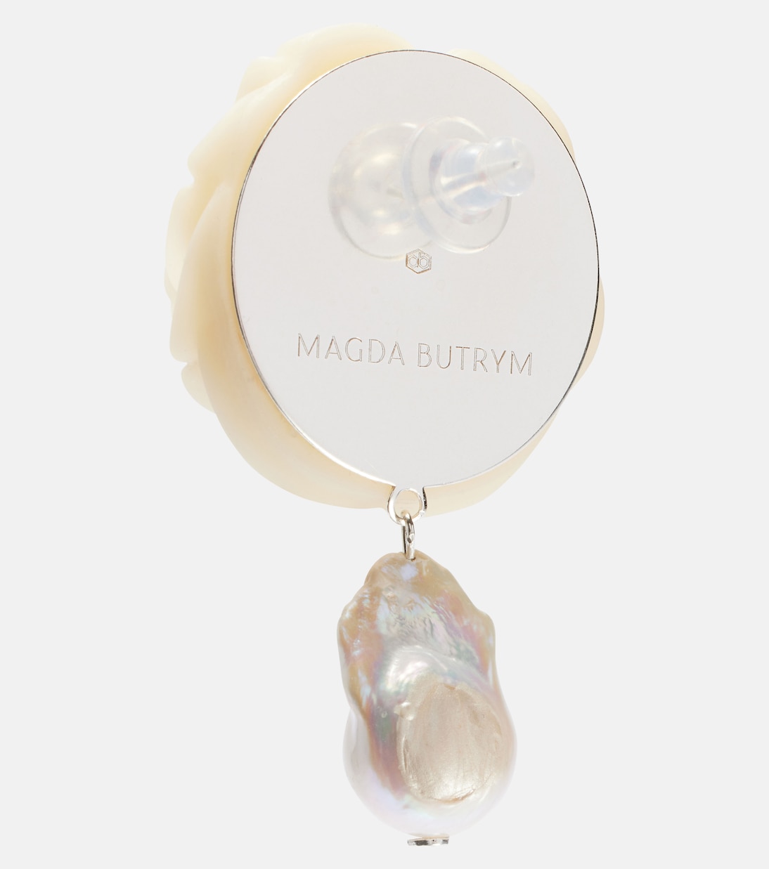 Boucles d’oreilles Rose en argent sterling et perles d’eau douce | Magda Butrym