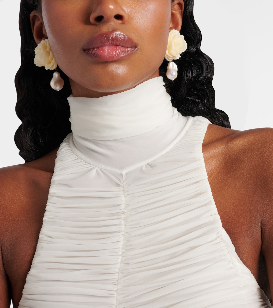 Boucles d’oreilles Rose en argent sterling et perles d’eau douce | Magda Butrym
