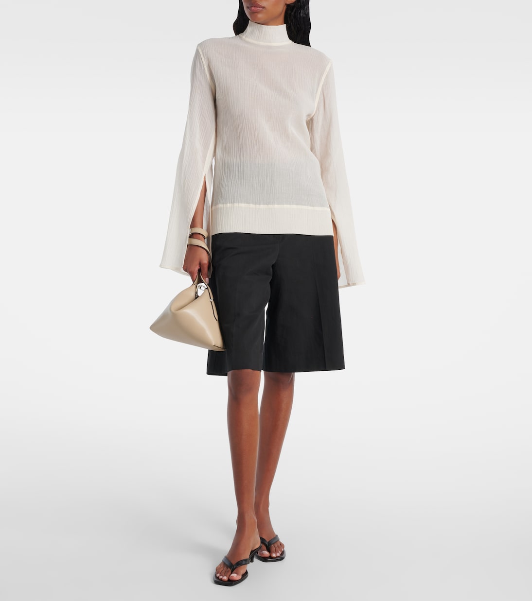 Clutch Scoop in pelle | Toteme