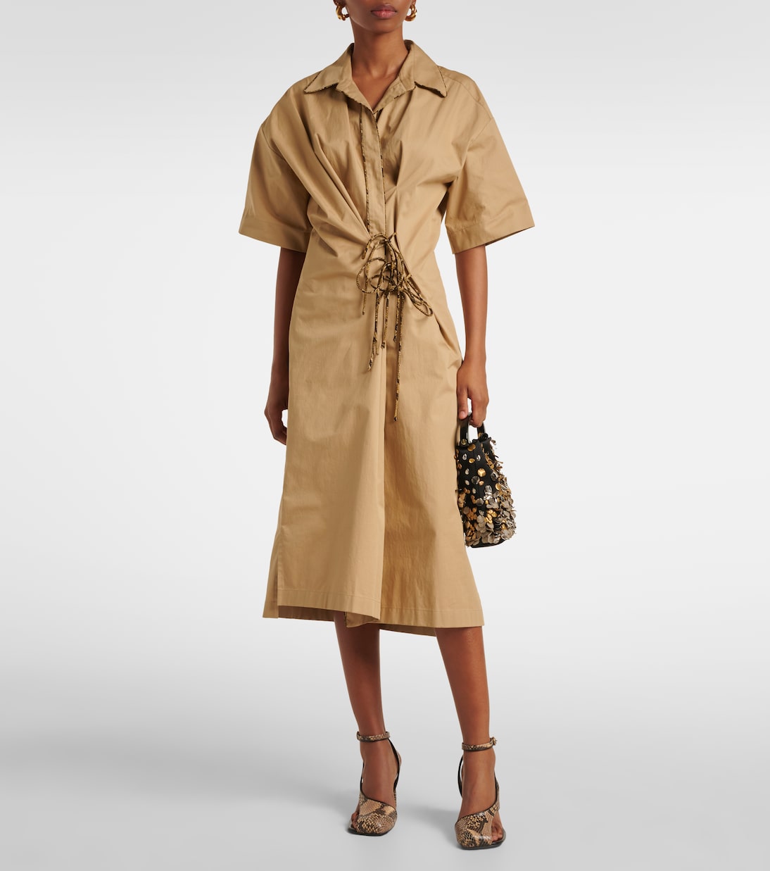 Abito a portafoglio in cotone | Dries Van Noten