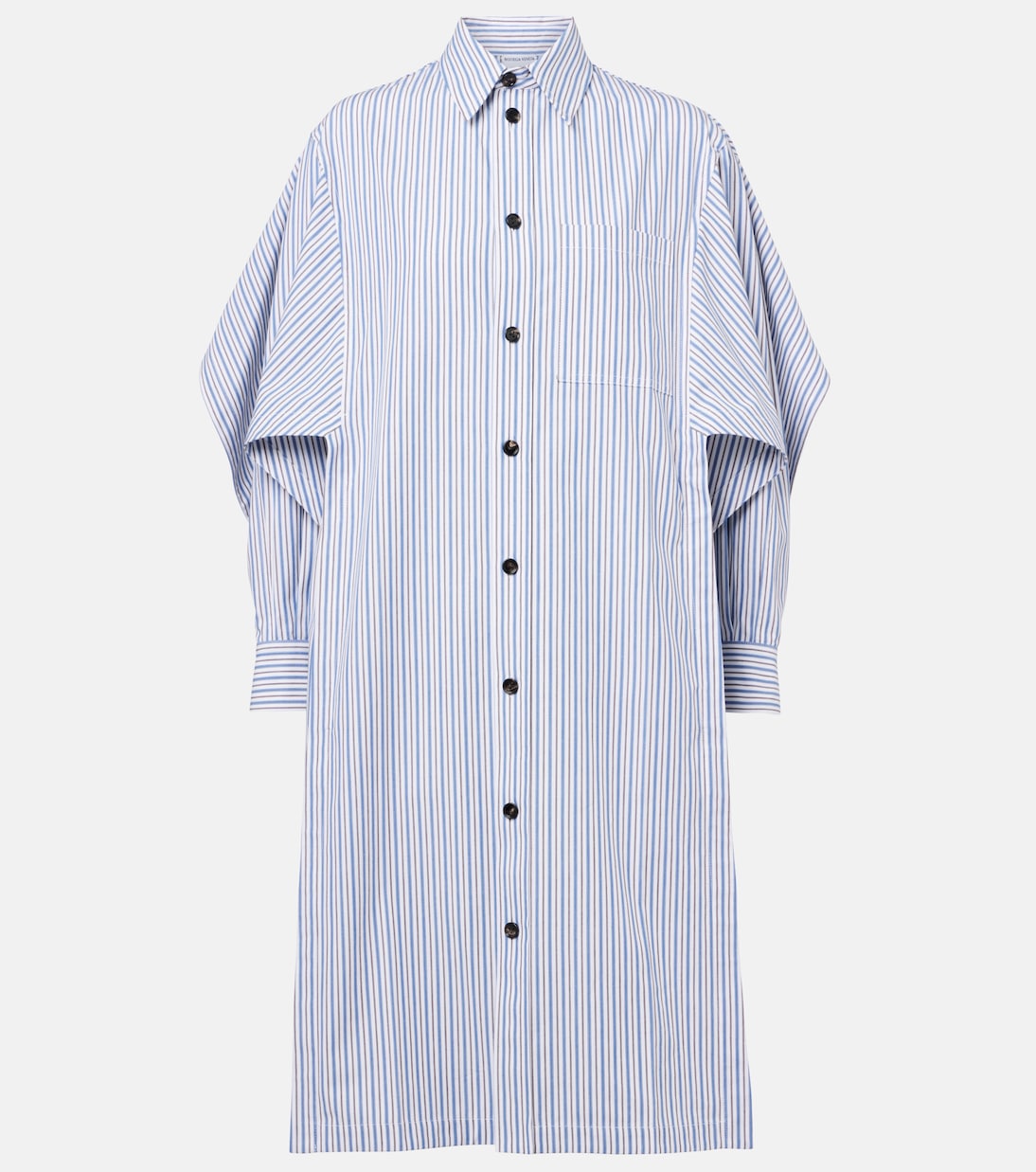 Robe chemise rayée en coton | Bottega Veneta