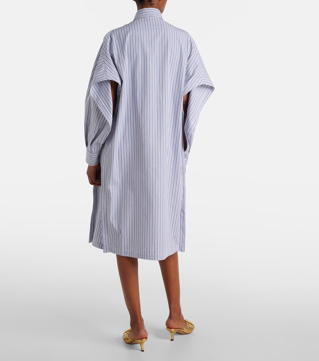 Robe chemise rayée en coton | Bottega Veneta