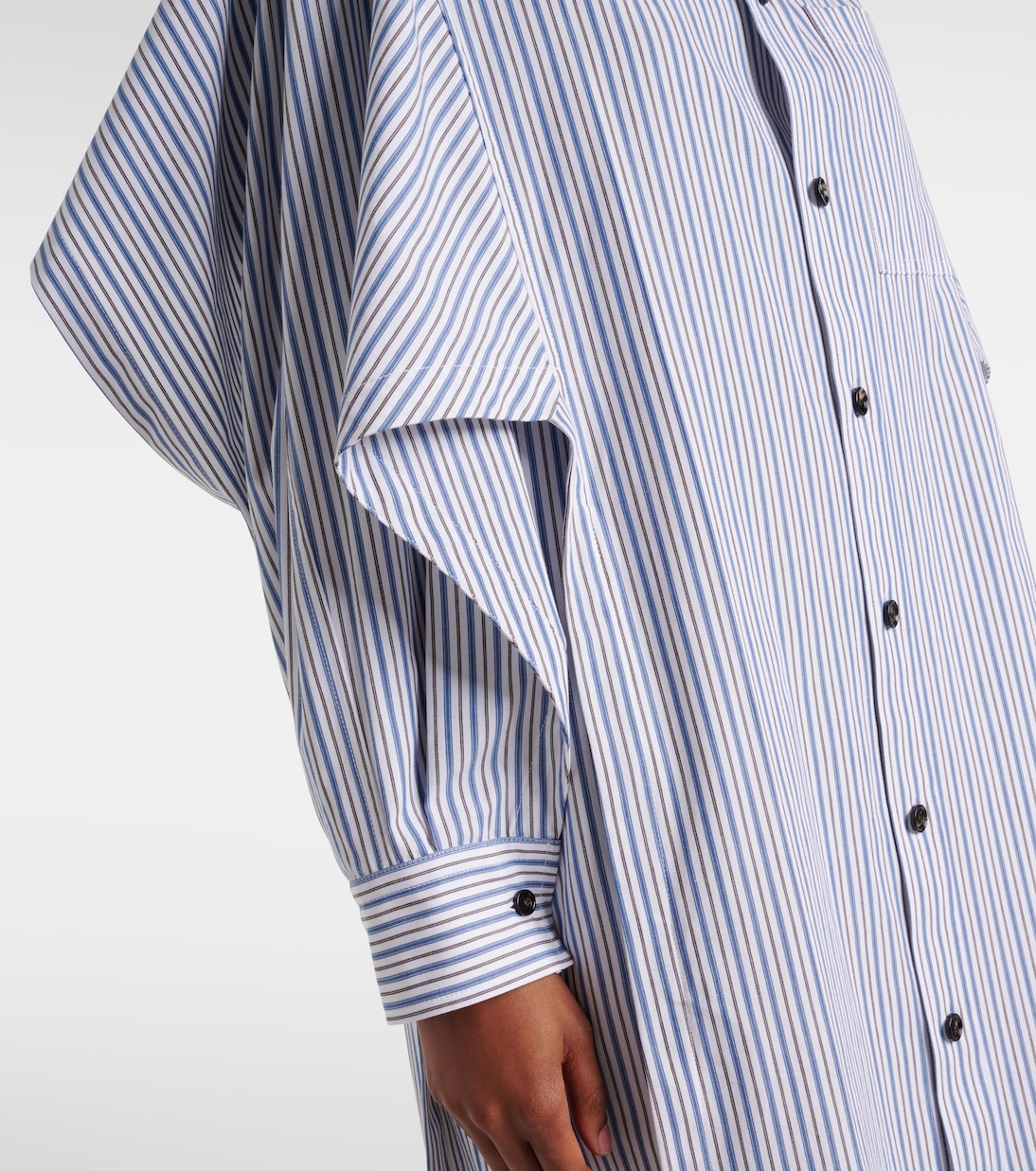 Robe chemise rayée en coton | Bottega Veneta