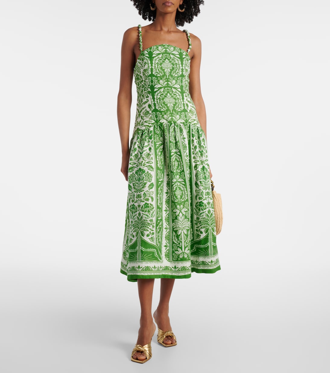 Bedrucktes Maxikleid aus Baumwolle | Farm Rio
