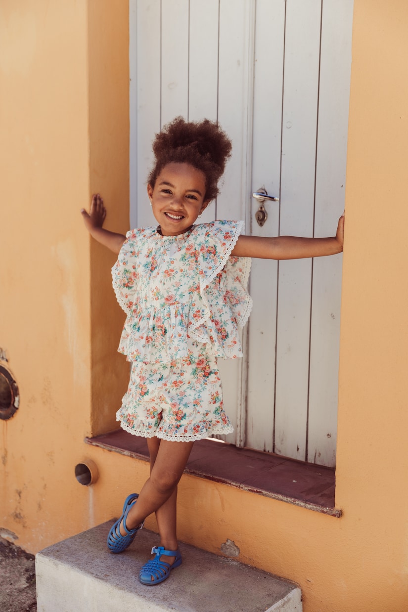 Short Vallaloid en coton à fleurs | Louise Misha