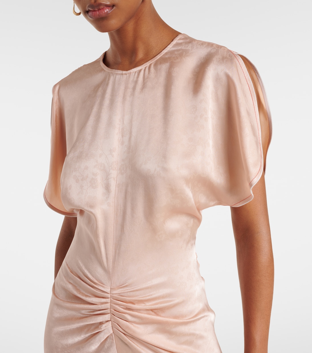Abito midi in jacquard di raso | Victoria Beckham