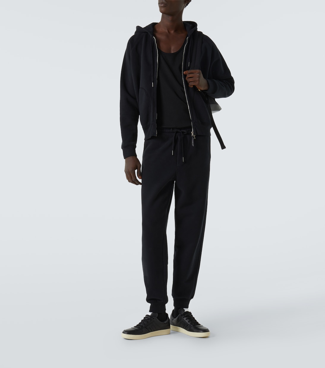 Cotton jersey zip-up hoodie | Tom Ford